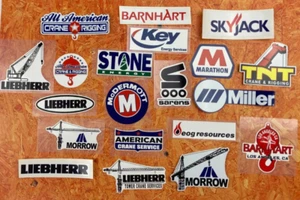 Hard hat Stickers Crane Operators Oil Rigs Ironworkers Carpenters Pipefitters - Picture 1 of 9