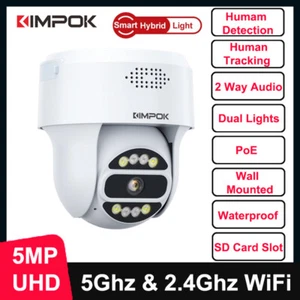 Cámara de seguridad inteligente para el hogar 5 MP 2,4/5 GHz WiFi inclinación panorámica audio bidireccional color noche - Imagen 1 de 17