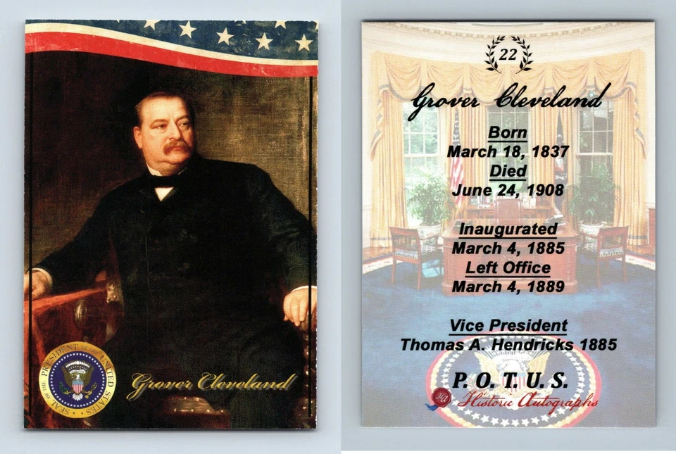 Grover Cleveland #22 POTUS 2018 Historic Autographs Presidents Trading Card - Image 1 of 1