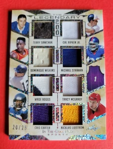 CAL RIPKEN TRACY MCGRADY DOMINIQUE STRAHAN BOGGS SAWCHUK JERSEY CARD LEAF #20/25 - Picture 1 of 2