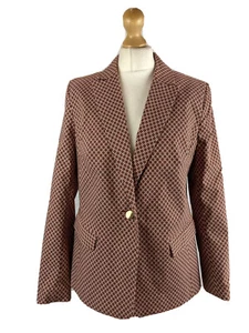 TU Women’s Terracotta Moroccan Tile Print Single Breasted Blazer Jacket UK14 A83 - Picture 1 of 9