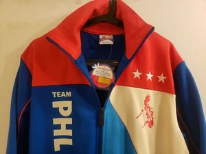 My Philippines Embroidered Track Jacket Men Size Medium Full Zip Mock Neck - Picture 1 of 4