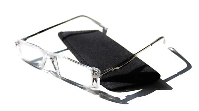 argus Edle Lesebrille für Damen und Herren randlos mit Clip inkl. Etui NEU