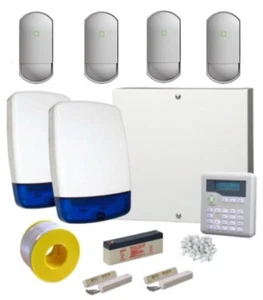 Sistema de alarma antirrobo con cable PRO Kit teclado LCD, QUAD PIR contactos de puerta 2 x campanas - Imagen 1 de 1