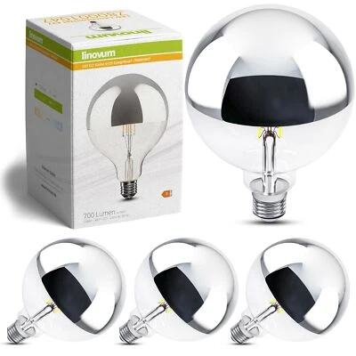 4 Stück E27 LED Glühbirne Vintage Filament Globe XXL - G125 Kopfspiegel Lampe - Bild 1 von 4