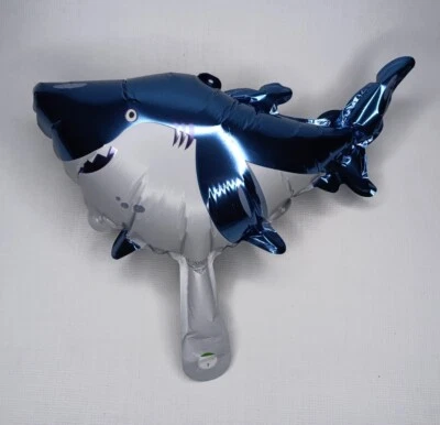 12 Mylar Shark Balloons Foil Balloon Birthday Party Decorations - Image 1 of 4