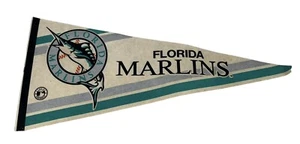 MLB Baseball Florida Marlins volle Größe Filz türkis, schwarz & grau Wimpel - Bild 1 von 5