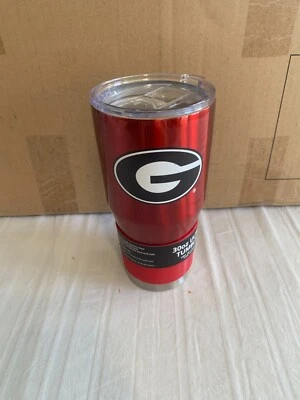 Georgia Bulldogs NCAA 30oz Red Tumbler Cup Mug Logo Brands New - Image 1 of 2
