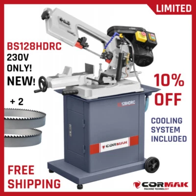Metallbandsäge BS128HDRC Bandsäge  Kühlsystem 230V + 2 Sägeblatter+ZW580 - Bild 1 von 4