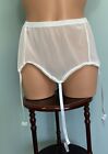 Sheer Stretch Garter Belt 6 Garters 2X 3X Vtg Styling Lingerie Boudoir White