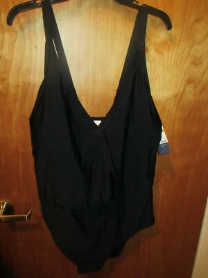 MUJER 3X TRAJE DE BAÑO AQUA COUTURE UNA PIEZA INCORPORADO SUJETADOR CORREAS AJUSTABLES NUEVO Foto 1 de 2