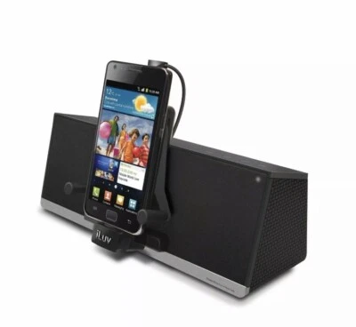 iLuv IMM375BLK MobiDock Aux Stereo Speaker Dock Charging Please Ser Pics New - Image 1 of 4