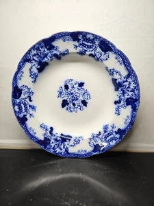 Antique John Maddock Sons Roseville Royal Vitreous England Flow Blue Bowl 8.5" - Picture 1 of 8