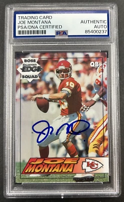 Collector's Edge 1994 - Joe Montana #94 Kansas City Chiefs - PSA/ADN AUTO Foto 1 de 2