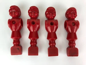 4 biliardino rosso vintage ricambio uomo giocatori gioco calcio - Foto 1 di 3