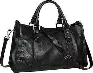 Iswee Satchel Bags for Women Genuine Shoulder Bag Leather Handbags Hobo Black  - Picture 1 of 7