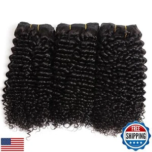 Luxnovolex Brazilian Curly Bundles Human Hair Kinky Curly 9A Grade 100% Unpro - Picture 1 of 5