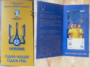 Ukraine - 50 Hryven 2024 UNC EURO 2024 football - in folder - Suvenir Lemberg-Zp - Picture 1 of 2