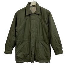 Vintage McGregor Men's Sage Green Cotton Collared Insulated Jacket Size L
