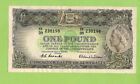 #T48. 1953  R33  TYPE COOMBS / WILSON  1  ONE POUND  BANKNOTE  #HA09 238198