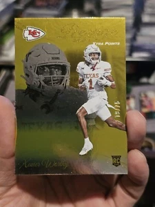 2024 Prestige Xtra Points Gold 19/75 Xavier Worthy Card RC Rookie Chiefs! SP - Foto 1 di 10