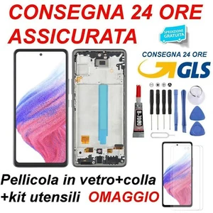 DISPLAY LCD FRAME SAMSUNG GALAXY A53 5G 2022 SM A536 A536B TOUCH SCREEN NERO - Imagen 1 de 4