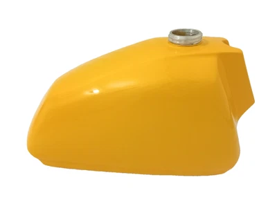 Suzuki PE175, 250, 400 Steel Yellow Painted Fuel Petrol Gas Tank 1978-1984 - Image 1 of 4