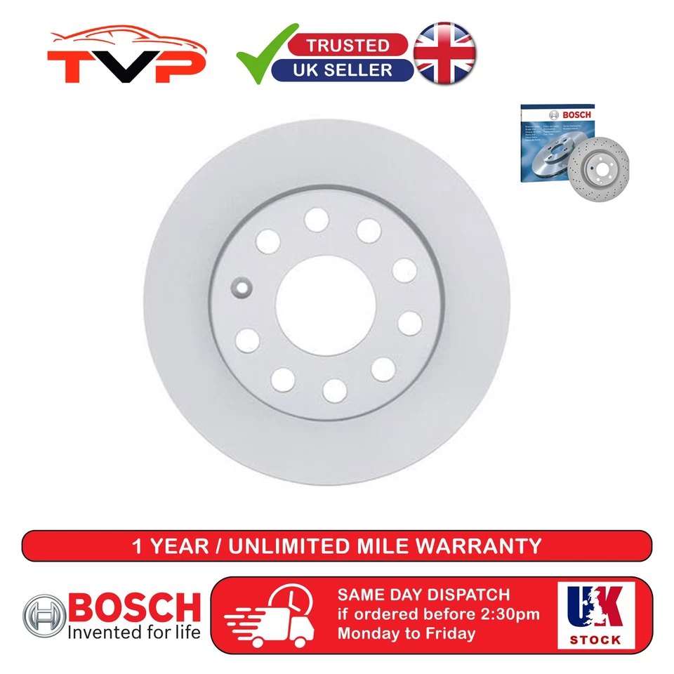 Bosch Brake Dics For VW Jetta 2010-2024 1.2 1.4 1.6 2.0 0986479099 - Image 1 of 1