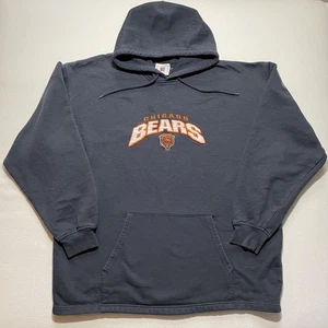 Vintage Chicago Bears Hoodie Mens 2XL Blue NFL Pullover Sweatshirt Embroidered - Picture 1 of 9