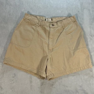 90s Wrangler Safari Traveler Shorts Womens 33X4 High Rise Shortie Banana Rep - Picture 1 of 9