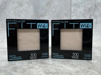 2 Pack! Maybelline Fit Me! Matte + Poreless Pressed Powder 100 Translucent - Image 1 of 3