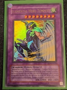 Elemental Hero Tempest EEN-EN034 Ultra Rare Unl Edition Yugioh Moderately Played - Picture 1 of 2