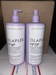 Olaplex No. 4P Blonde Enhancer Toning Shampoo & No.5P Conditioner 33.8 oz Each - Picture 1 of 1