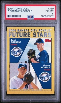 2004 Topps Gold #330 Z.Greinke/J.Gobble PSA 6 RC /2004 - Image 1 of 2