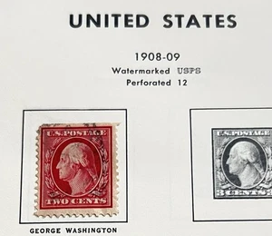 B147 U.S 1908-09 Gerorge Washington Stamps - Picture 1 of 1