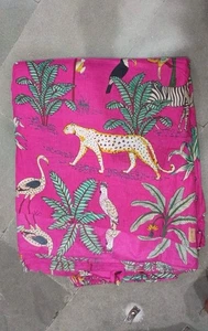 5 Yard Hand Block Print Handmade Cotton Indian Natural Sanganeri Print Fabric. - Picture 1 of 7