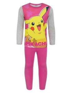Juego de pijama de pierna larga manga larga Pokemon niñas 5-6 años - Imagen 1 de 4