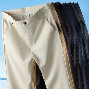Herren Sommerhose dünne gerade Stretch Freizeithose ohne Spuren ohne Bügeln - Bild 1 von 19