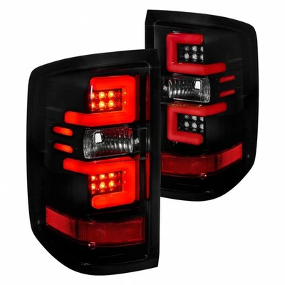 Luces traseras de reconocimiento para GMC Sierra 2500/3500 2014-2019 doble lente ahumada OLED Foto 1 de 4