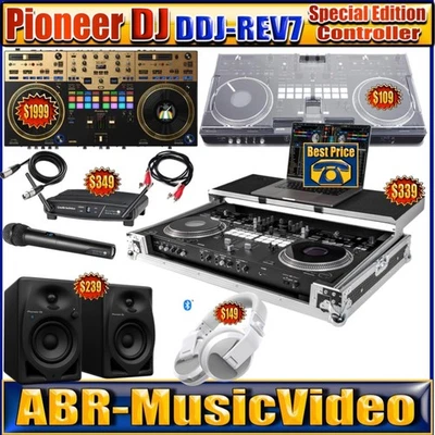 Pioneer DJ DDJ-REV7  DJ Controller, Headliner FLIGHT CASE Custom Fit Decksaver! - Image 1 of 4