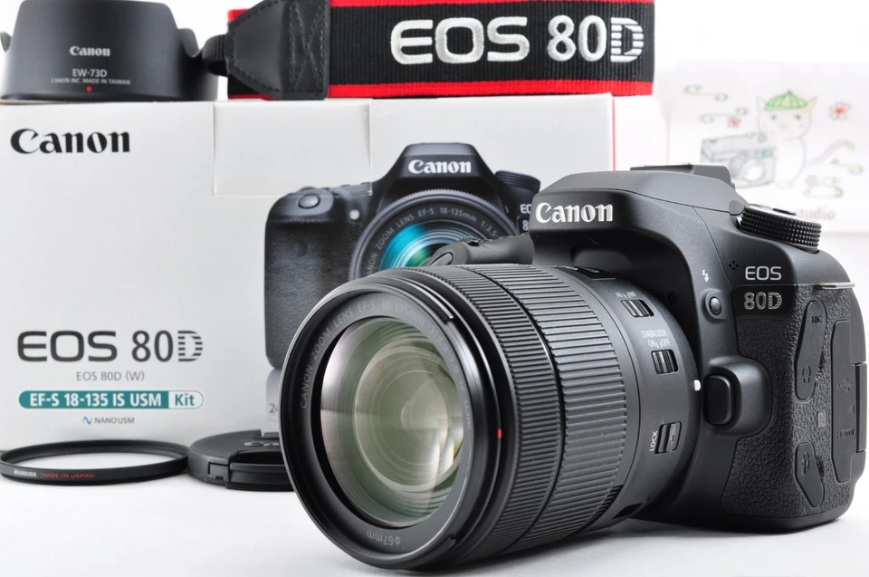 *1yr Wty for US* SC:3.8K Canon EOS 80D + EF-S 18-135mm IS STM Lens SET #6621_a - Image 1 of 4