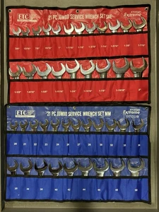Spezial: Metrisch & SAE 21 Stck. Jumbo Hydraulikleitung Service Maulschlüssel-Sets - Bild 1 von 10