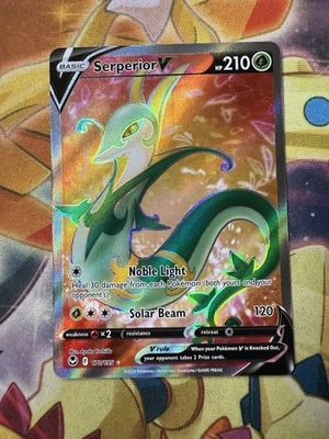 Pokemon Serperior V 170/195 Silver Tempest Sword & Shield FULL ART NM - Image 1 of 2