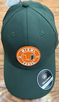 ¡NUEVO CON ETIQUETAS! Gorra de béisbol Miami Hurricanes NCAA adulto talla única ajustable NUEVA Foto 1 de 4