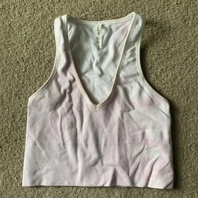 Women’s Athleta Tie Dye Sports Bra Size XS V-neck - Image 1 of 4