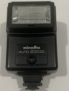 Minolta Auto 200X Shoes Mount Flash with Case Tested and Working - Picture 1 of 3