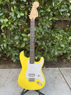 2023 Fender Limited Edition Tom Delonge Stratocaster Graffiti Yellow w/ Gig Bag - Image 1 of 4