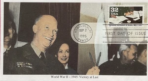 Mystic 2765 World War II 1944 Eisenhower and Woman Celebrate Germany Surrender  - Picture 1 of 2
