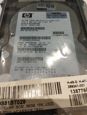 100% Neuf Lot De 8 Disque Dur HP 2,5 et 3,5 Pouces SCSI Et SAS Ultra320 10k  - Photo 1/2