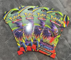 Lot Of 4 Pokémon Mega Evolution Phantasmal Flames Sleeved Booster Packs - Picture 1 of 6